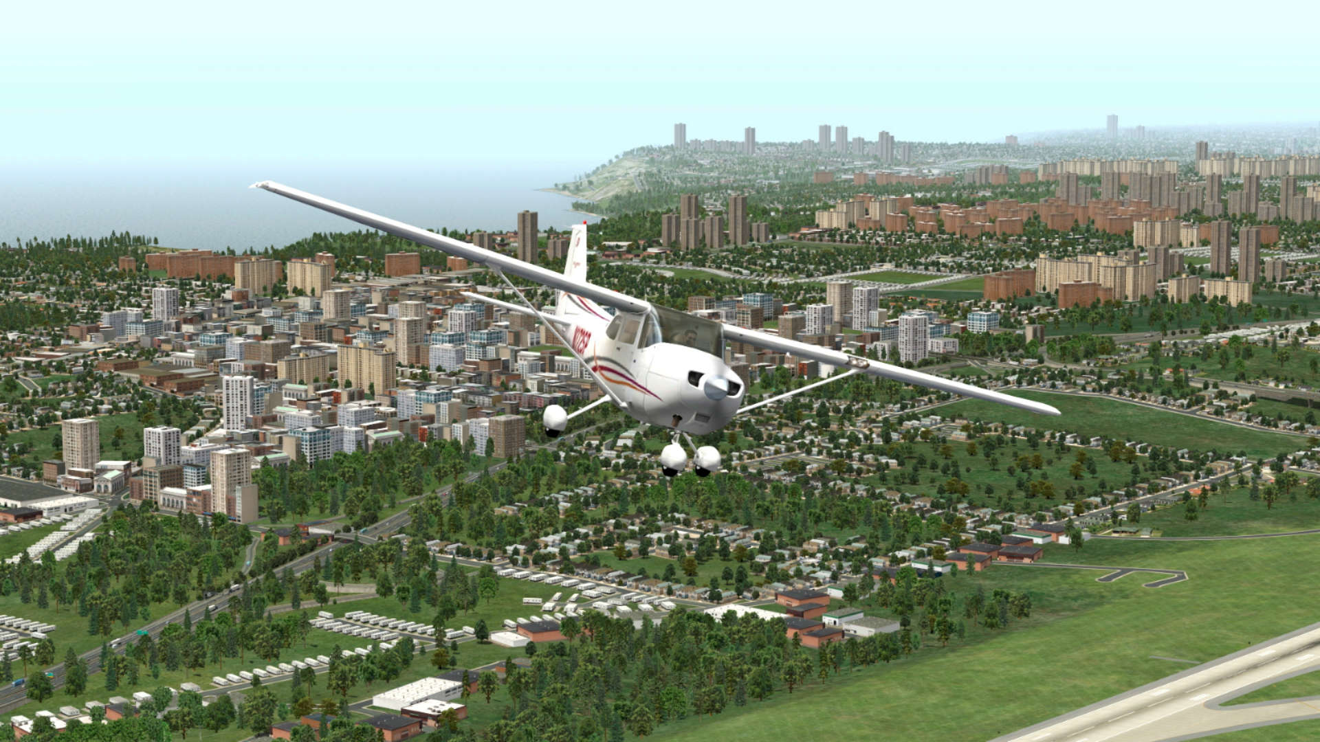 Best simulation games: X-Plane 10 Global. Image shows a plane in the sky.