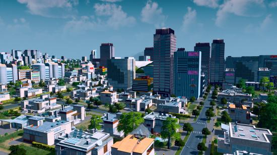 Beste pc -games - Cities Skylines: een landschapsschot van een stad
