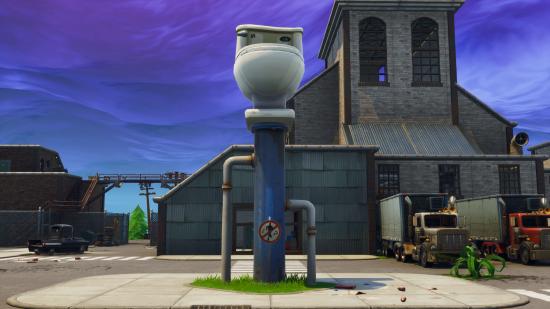 Fortnite Clock Tower Pink Tree Giant Porcelain Throne Location