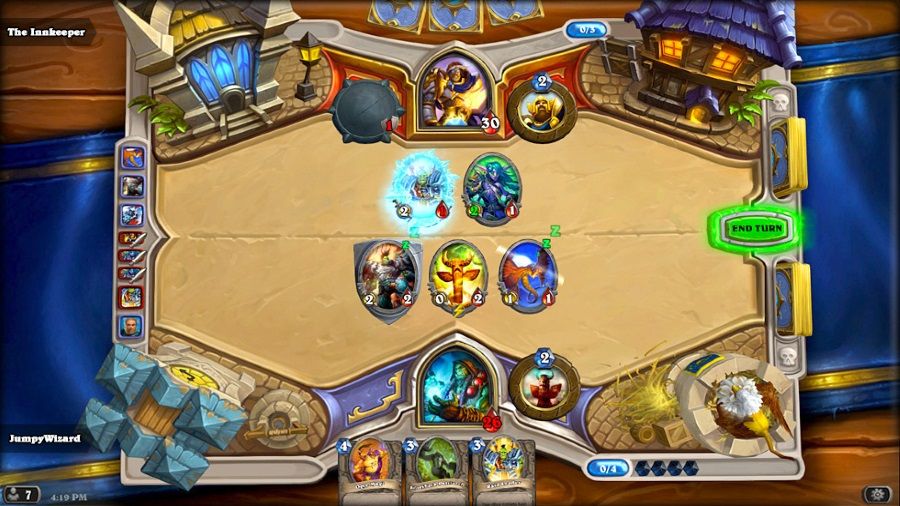 Best free PC games: Hearthstone. Image shows a selection of tiles portraying different monsters on a game board.