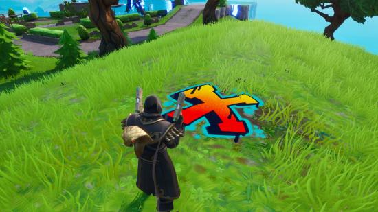Fortnite search where knife points treasure map loading screen