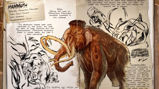 One of the best Ark dinos is the Mammoth, as shown in this journal.