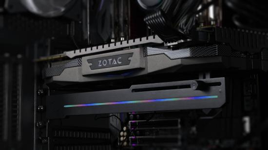 Master's RGB graphics card brace prevents sag in resplendent style
