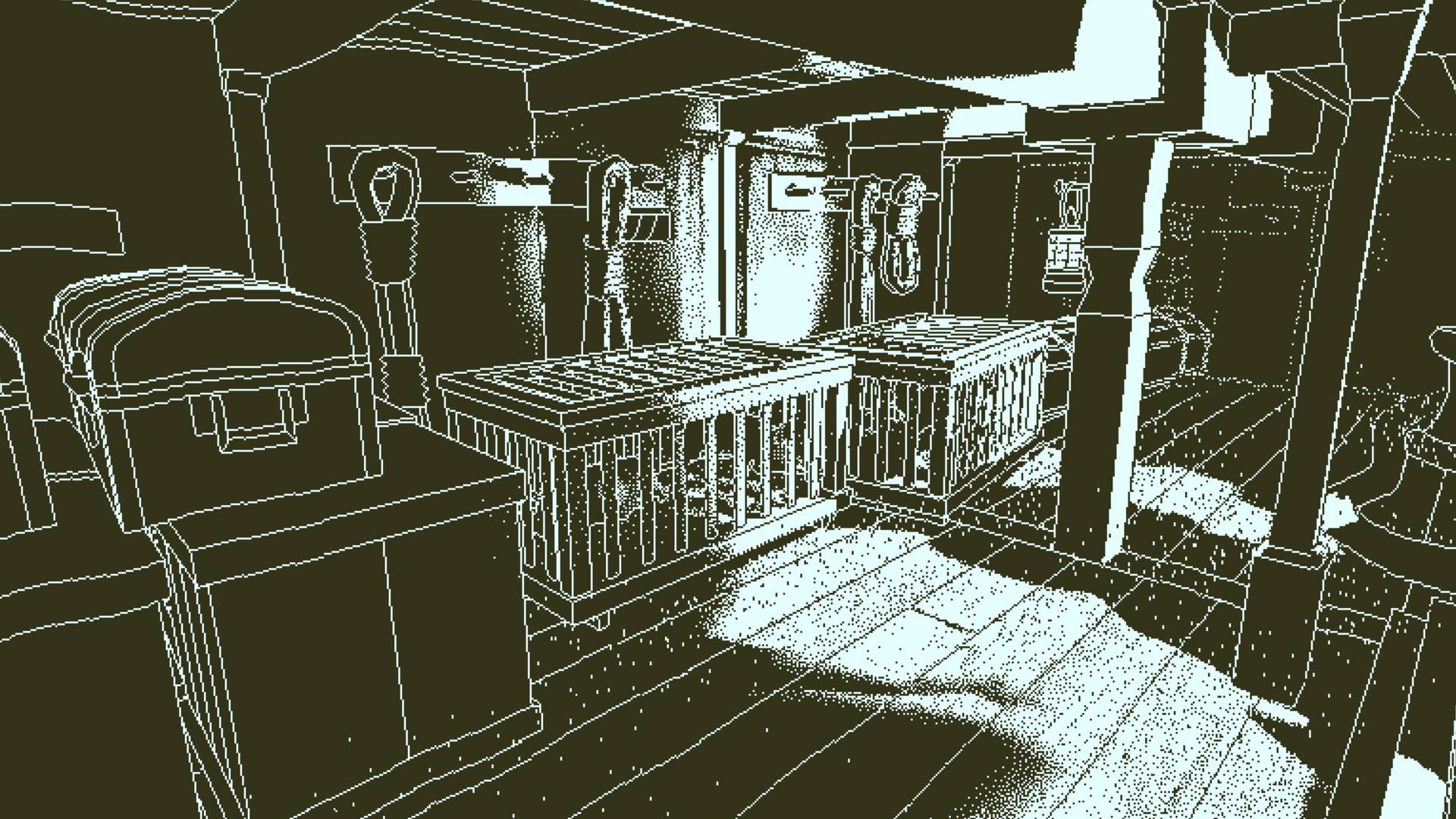 Best retro games: Return of the Obra Dinn. Image shows a dark cabin within a ship.