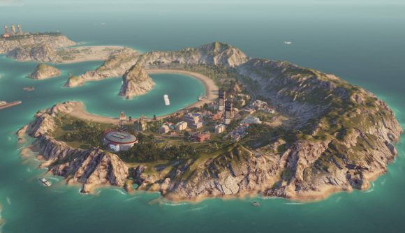 The best city building games: A view of an island from above