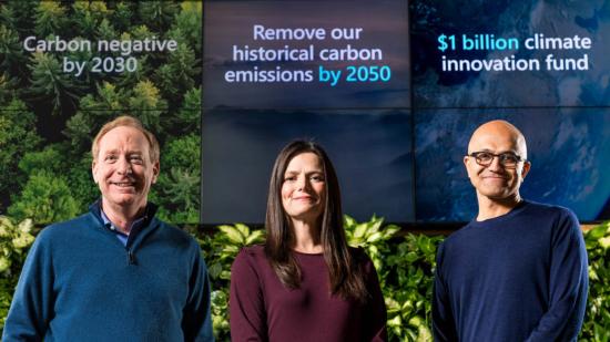 Microsoft climate change promise
