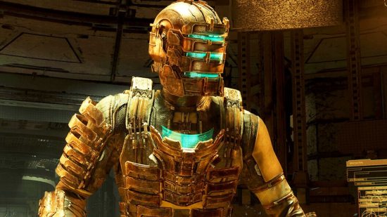 April Fools 2023 - Isaac Clarke in his engineer suit in the Dead Space Remake