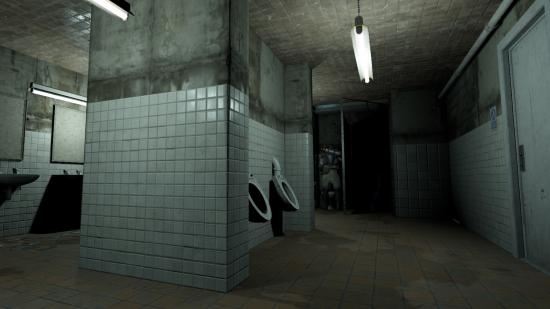 Thebathroom from Goldeneye 007's facility level remade in Half Life Alyx