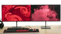 Eve Spectrum gaming monitor two facing colours