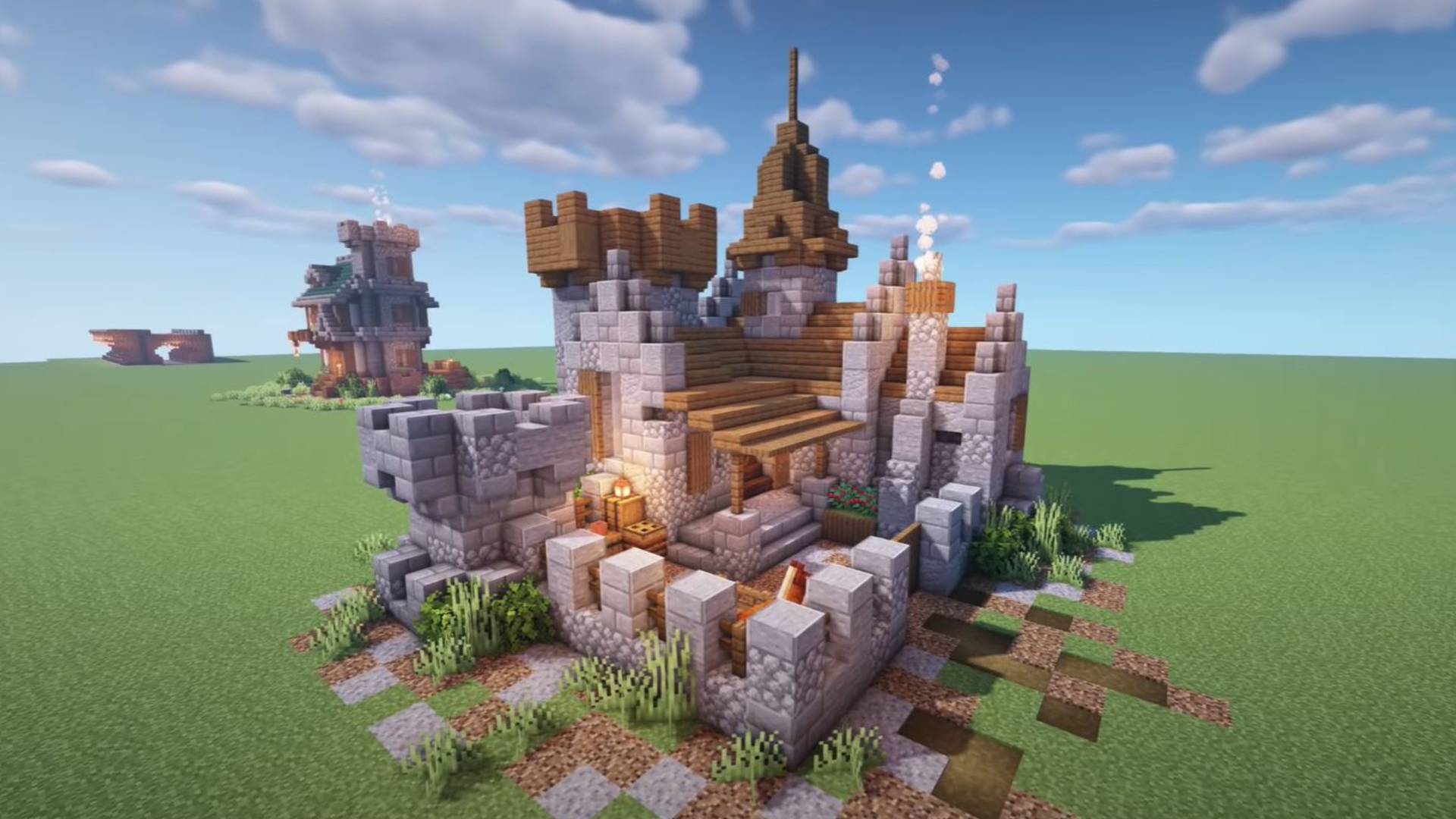 How to build a small castle in minecraft