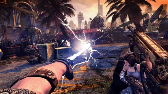 Games like Borderlands: using the energy leash in Bulletstorm