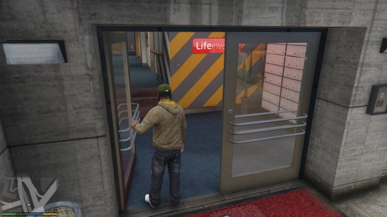 Best GTA 5 mods -a man is walking inside a building for a company.