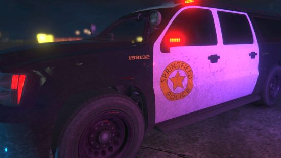 Best GTA 5 mods - Chief Wiggum's police car from The Simpsons.