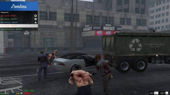 Best GTA 5 mods - some zombies spawning in Los Santos.