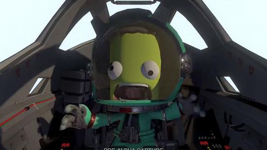 best sandbox games - Kerbal Space Program: A Kerbal screams as his space shuttle takes off