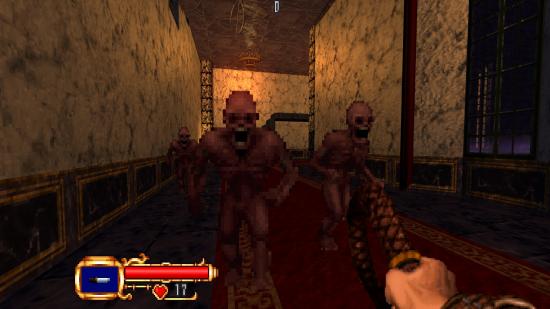 Two zombies attacking Simon in a Doom mod for Castlevania