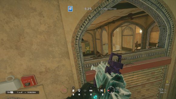 View to Office from Archive boost spot on Siege's Border map