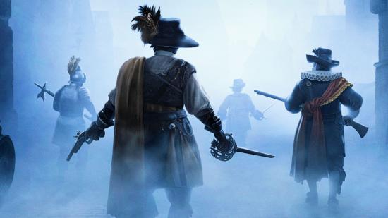 Black Legends heroes walking through fog in the cursed city of Grant