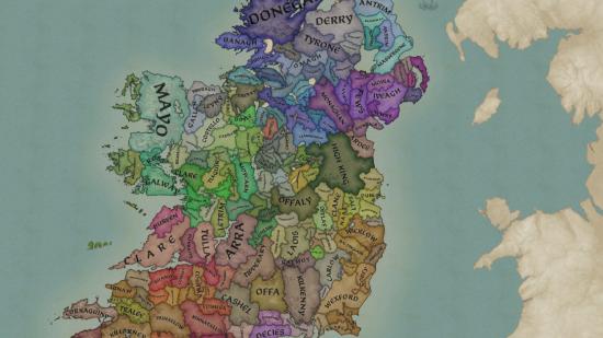 Best CK3 mods: A map of Ireland as depicted in Crusader Kings 3