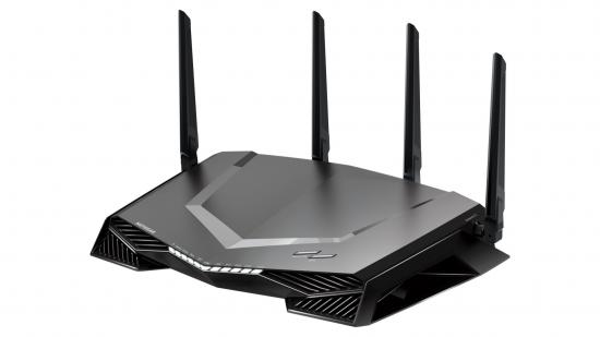 Netgear's XR500 Nighthawk gaming router sits against a white background