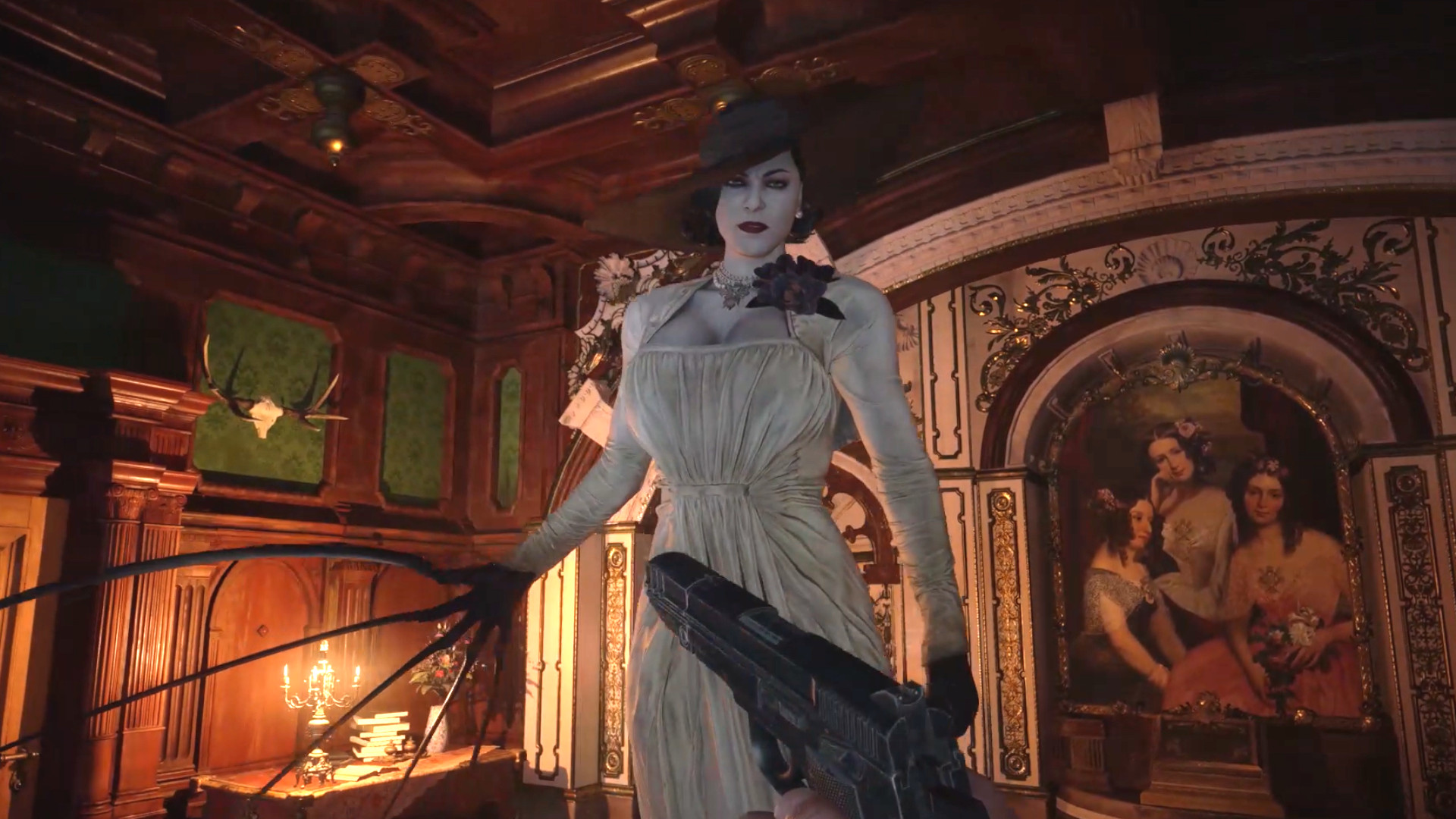 Lady Dimitrescu looks like an upgraded Mr. X in Resident Evil