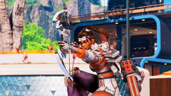Apex Legends' Rampart using the new bow