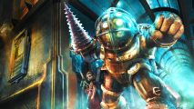 Big Daddy and Little Sister from Bioshock's key art
