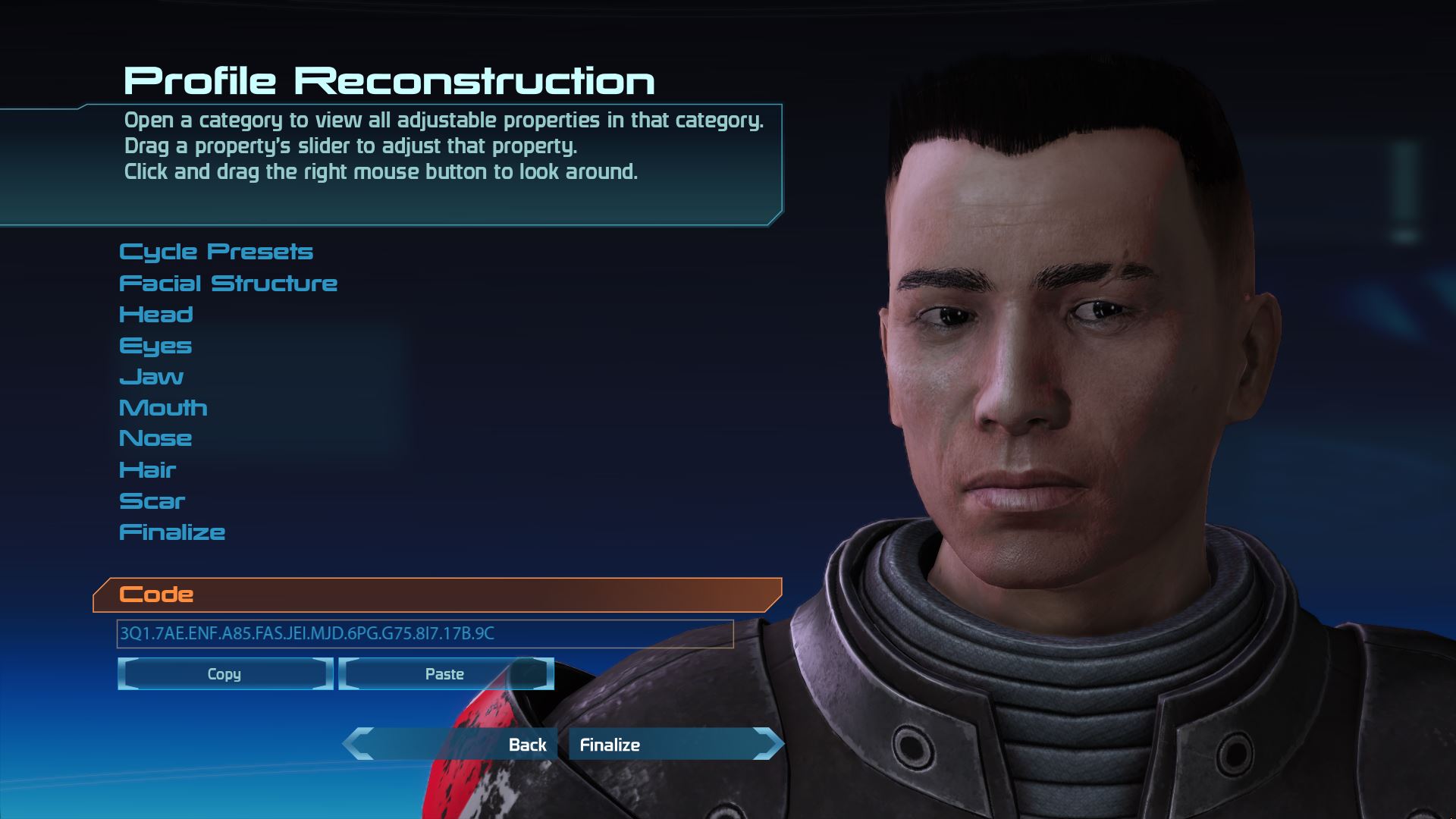 Mass Effect Legendary Edition face codes | PCGamesN