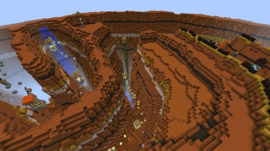 Best Minecraft maps - Canyon Jumps has players explore a desert canyon.