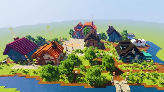 Stardew Valley's Town Square recreated in Minecraft
