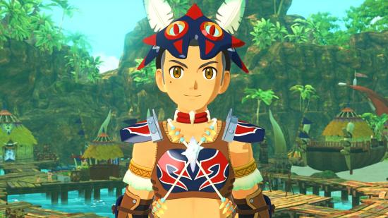 Player character from a cutscene in Monster Hunter Stories 2