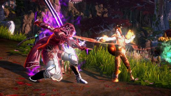 A Neverwinter Bard faces off against a baddie in the new module Jewel of the North