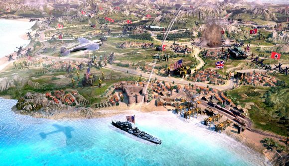 best strategy games pc - a stylised shot of company of heroes 3's campaign map