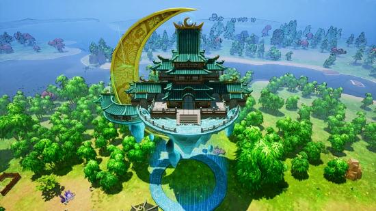 A ancient Chinese-inspired town from city-building game The Immortal Mayor
