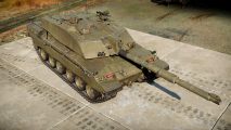 An olive green Challenger 2 Main Battle Tank as it appears in the game War Thunder