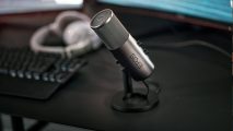 An all-black microphone from EPOS, ready to take on rivals like Logitech, Razer, and Elgato
