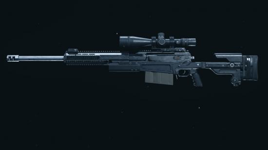 Het AX50 Sniper Rifle in het previewmenu van Call of Duty Warzone