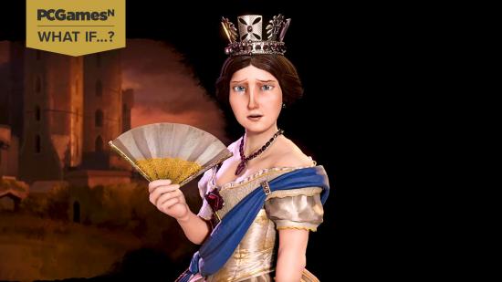 Queen Victoria of England looking disgusted by the concept of same team co-op in a strategy game like Civ 6