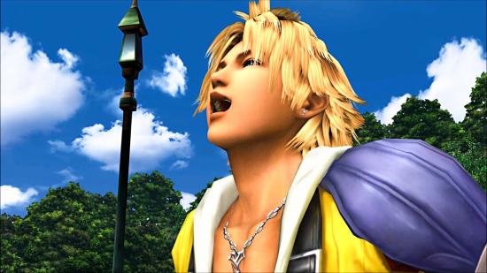 Final Fantasy X's Tidus laughing