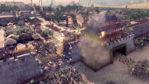 A chinese city in Total War Three Kingdoms under siege
