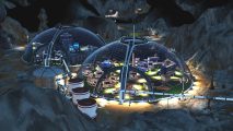 An underground base built in the Surviving Mars: Below & Beyond expansion