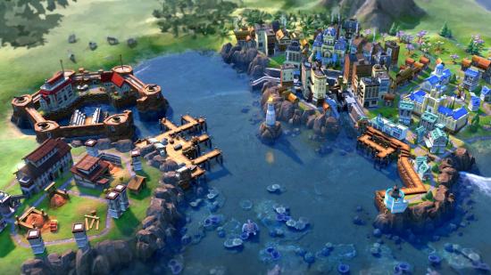 Civilization 6 mod More Maritim: Seaside Sectors' new districts and buildings in the 4X game