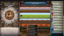 Cookie Clicker's main screen, including a lot of achievements with one of each building