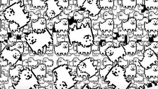 A ton of pixel-art dogs in Undertale dev's Deltarune