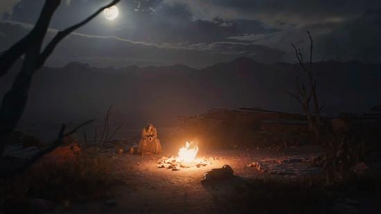 A man adventures across a desert in Diablo 2: Resurrected's cinematic trailer