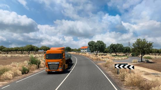 A country road in Iberia in Euro Trucks Simulator 2