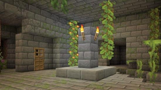 A cave in Minecraft snapshot 21W38A