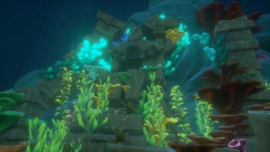 An underwater ruin, appearing as a teaser for Sea of Thieves: Season Four