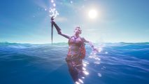 A merfolk is ready to retrieve your siren shrine treasure in the new Sea of Thieves update