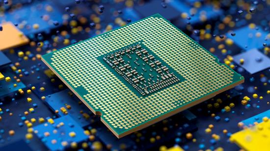Intel Alder Lake chip render with pins showing